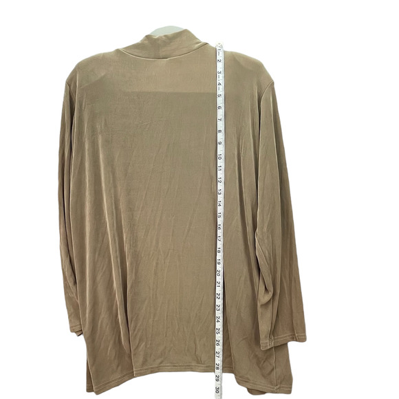 Jostar Travel Knit Open Front Cardigan Jacket Womens Size Large Beige - Picture 8 of 9